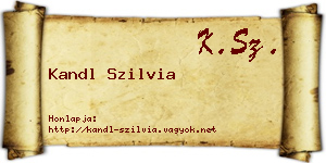 Kandl Szilvia névjegykártya